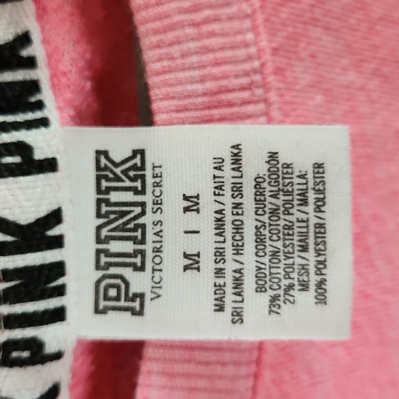 PINK Victoria's Secret Coral Sweatshirt with Black Logo - Picture 4 of 6